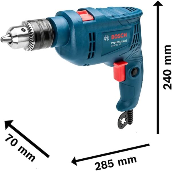 Bosch Furadeira de Impacto GSB 550 550W 220V com maleta - Imagem 5