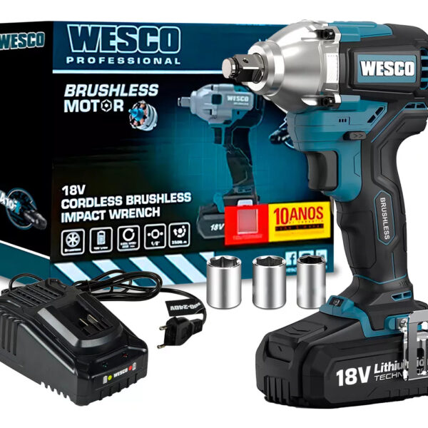Chave De Impacto 18v Brushless 1/2 350n Ws2407.1 Wesco