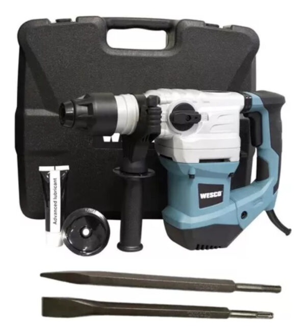 Martelete Wesco Ws3202k Rompedor Perfura 220v 1500w + Acess. Cor Azul
